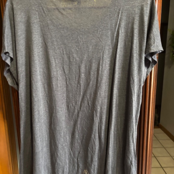 Lou & Grey for Loft Womens L Blue Gray SS Stylish Top NWT - Picture 6 of 8